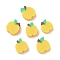 Handmade Polymer Clay Beads, Apple, Yellow, 9~11x9x4.5mm, Hole: 2mm