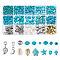 DIY Jewelry Making Finding Kit, Including Synthetic Turquoise & Natural Shell Beads, Alloy European Dangle Charms, Turquoise, 4~31x4~15x2~12mm, Hole: 1~5mm