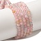 Natural Morganite Beads Strands, Round, 3~3.5mm, Hole: 0.6~0.7mm, about 120~150pcs/strand, 15.16~15.55''(38.5~39.5cm)