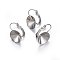 Tarnish Resistant 201 Stainless Steel Leverback Earring Findings, with 304 Stainless Steel Earring Hooks, Stainless Steel Color, 22x14.5x16mm, Tray: 14mm, Pin: 0.8mm