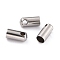 Tarnish Resistant 304 Stainless Steel Cord Ends, End Caps, Stainless Steel Color, 10x4.5mm, Hole: 2mm, Inner Diameter: 3.5mm