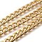 Aluminium Curb Chains, with Spool, Unwelded, Faceted, Golden, 12x9x3.5mm, about 32.81 Feet(10m)/Roll