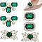 6Pcs 3 Styles Alloy Glass Rhinestone Shoe Decoration, Detachable Iron Shoe Buckle Clips, Mixed Color, 31~32x38~50x11~13mm, 2pcs/style