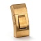 PVD Vacuum Plating 304 Stainless Steel Bayonet Clasps, Rectangle, Real 18K Gold Plated, 25x13mm, Hole: 10x3mm