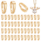 120Pcs Brass Snap on Bails, Melon Seed Buckle Pendant Bails, Light Gold, 7x5x2mm