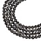 Natural Larvikite Beads Strands, Round, about 8mm, Hole: 1mm, about 47~49pcs/strand, 15.5 inch