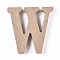 Letter Unfinished Wood Slices, Laser Cut Wood Shapes, for DIY Painting Ornament Christmas Home Decor Pendants, Letter.W, 100x99x15mm