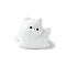 Resin Dog Figurines Ornament, for Home Desktop Decoration, White, 20.5x15x17mm