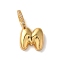 Brass Micro Pave Cubic Zirconia Pendants, Lead Free & Cadmium Free, Long-Lasting Plated Letter M, 18x11x9mm, Hole: 5mm