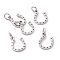 304 Stainless Steel Charms, with Jump Ring, Horseshoe Charm, Stainless Steel Color, 13x10x1mm, Hole: 3mm
