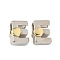 Brass Beads, Platinum & Golden, Letter E, 11x8x7.5mm, Hole: 5x4mm