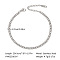 Fashion 3.7MM 304 Stainless Steel Twisted Chain Anklets for Women, Stainless Steel Color, 7-7/8 inch(200mm)