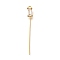 Brass Micro Pave Cubic Zirconia Pendant Bails, Rectangle, Real 18K Gold Plated, 38x4x2mm, Hole: 1.2mm