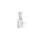 Brass Charms, Long-Lasting Plated, Rack Plating, Cadmium Free & Lead Free, Letter D, 10x6x2.5mm, Hole: 5x2.5mm