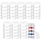 Plastic Bead Screw Together Stacking Jars, 5 Vials Bead Storage Containers, Column, White, 3.7x8.3cm, Inner Diameter: 3.1cm