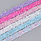 Resin Rhinestone Crystals Beaded Trim, Self Adhesive Resin Tape, for DIY Art Craft, Mixed Color, 14~18x2~3mm, about 1.09 Yards(1m)/Bundle