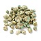 Opaque Acrylic Beads, Golden Metal Enlaced, Mixed Shapes, Light Khaki, 10.5~20x7~20x5~9mm, Hole: 1.2~2mm, about 462pcs/500g