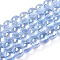 Electroplate Transparent Glass Beads Strands, AB Color Plated, Round, Cornflower Blue, 6~6.5mm, Hole: 1.4mm, about 67~70pcs/strand, 14.76 inch~15.16 inch(37.5~38.5cm)