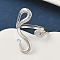 304 Stainless Steel Open Cuff Rings for Women, Snake, Stainless Steel Color, 2.5~30mm wide, Inner Diameter: 18.4mm