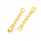 Iron Links Connectors, for DIY Earring, Rectangle, Golden, 15x2x1.2mm, Hole: 1mm, 50pcs/bag