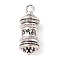 Tibetan Style Alloy Pendants, Cadmium Free & Lead Free, Column, Antique Silver, 19x7.5mm, Hole: 1.5mm, about 359pcs/1000g