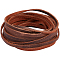 Flat Cowhide Leather Jewelry Cord, Jewelry DIY Making Material, Saddle Brown, 5x2mm