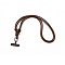 Leather Mobile Straps, with Alloy Clasp, Saddle Brown, 900~915x6mm