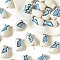 Handmade Porcelain Beads, Animals, Blue, Column, 18x13mm
