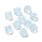 Baking Painted Transparent Glass Beads, Gradient Color, Lion, Light Sky Blue, 11.5x11x9.5mm, Hole: 1.2mm