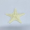 Resin Cabochons, Starfish, Lemon Chiffon, 58x63x14.5mm