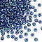 600Pcs Resin Beads, Flat Round, Evil Eye, Dark Blue, 7.5~8x5~6mm, Hole: 1.8~2mm