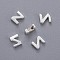 Brass Charms, Letter, Letter.Z, 5x4x2mm, Hole: 1mm
