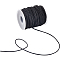 1 Roll 100M Polyester Elastic Cord, With Spool, Round, Black, 1.5mm