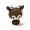 Silicone Beads, Brown, Deer, 29x26.5x19mm, Hole: 2.6mm