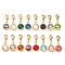 Ion Plating(IP) 304 Stainless Steel Rhinestone Pendants, Lobster Claw Clasp, Mixed Color, 27mm