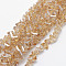 Electroplate Glass Beads Strands, Pearl Luster Plated, Triangle, Faceted, BurlyWood, 4.5x6x4.5mm, Hole: 0.5mm, about 85~90pcs/strand, 12.6 inch(32cm)