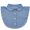 Detachable Cotton Shirt Collars, Clothes Sewing Applique Edge, DIY Garment Accessories, Steel Blue, 312x375x4.5mm