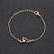 12 Constellations Alloy Rhinestone Link Bracelets, Cable Chain Bracelets for Women, with Star, Leo, 6-3/4 inch(17cm)