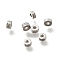 Brass Beads, Column, Platinum, 4x2mm, Hole: 1.4mm