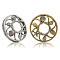 Zinc Alloy Candle Lids, Candle Toppers, Jar Candle Accessories, Flat Round with Shell & Flower & Conch Pattern, Cadmium Free & Lead Free, Antique Bronze & Antique Silver, 85.5x23mm, Inner Diameter: 80mm, 2 colors, 1pc/color, 2pcs/set