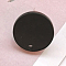 Resin Stud Earring Findings, with Iron Earring Pin, Flat Round, Black, 15mm