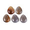 Natural Agate Pendants, Teardrop Charms, 23~23.5x17.5~18x8.5~9.5mm, Hole: 0.9~1mm
