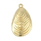 Ocean Series Alloy Pendants, Golden, Shell Shape, 30x17x3.5mm, Hole: 1.9mm