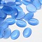 Cat Eye Cabochons, Oval, Deep Sky Blue, 14x10x2.5mm