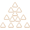 12Pcs Triangle Iron Linking Rings, Light Gold, 41.5x45x4mm, Inner Diameter: 34x37.5mm