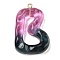 Resin Pendant, with Iron Ring Finding, Letter A~Z, Letter B, 39x26x7mm, Hole: 2mm