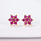 Exquisite Colorful Zircon American Vintage Style Earrings 925 Silver Celebration Gift