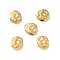 304 Stainless Steel Beads, Paw Print, Ion Plating(IP), Real 18K Gold Plated, 6.5x7.5x3.5mm, Hole: 1.8mm