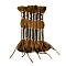 Polyester Embroidery Floss, Cross Stitch Threads, Sienna, 1mm, about 8.75 Yards(8m)/Bundle