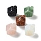 Natural & Synthetic Gemstone Carved House Figurines, for Home Office Desktop Feng Shui Ornament, 26x24x18~18.5mm